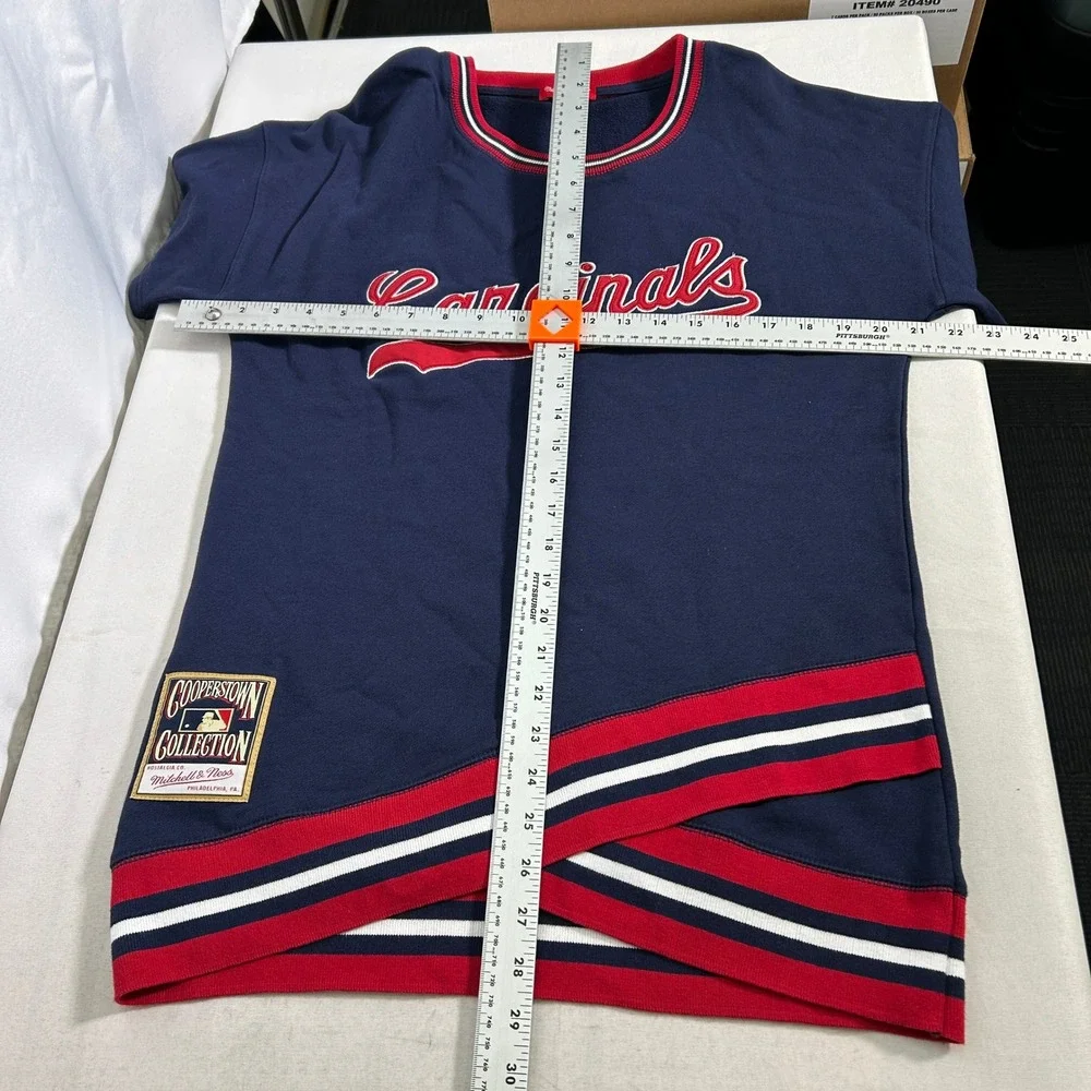 St Louis Cardinals MLB Mitchell & Ness Blue Cooperstown T-Shirt Women's SMALL